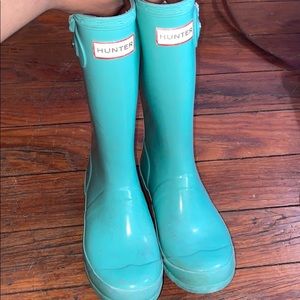 Hunter original kids gloss boots